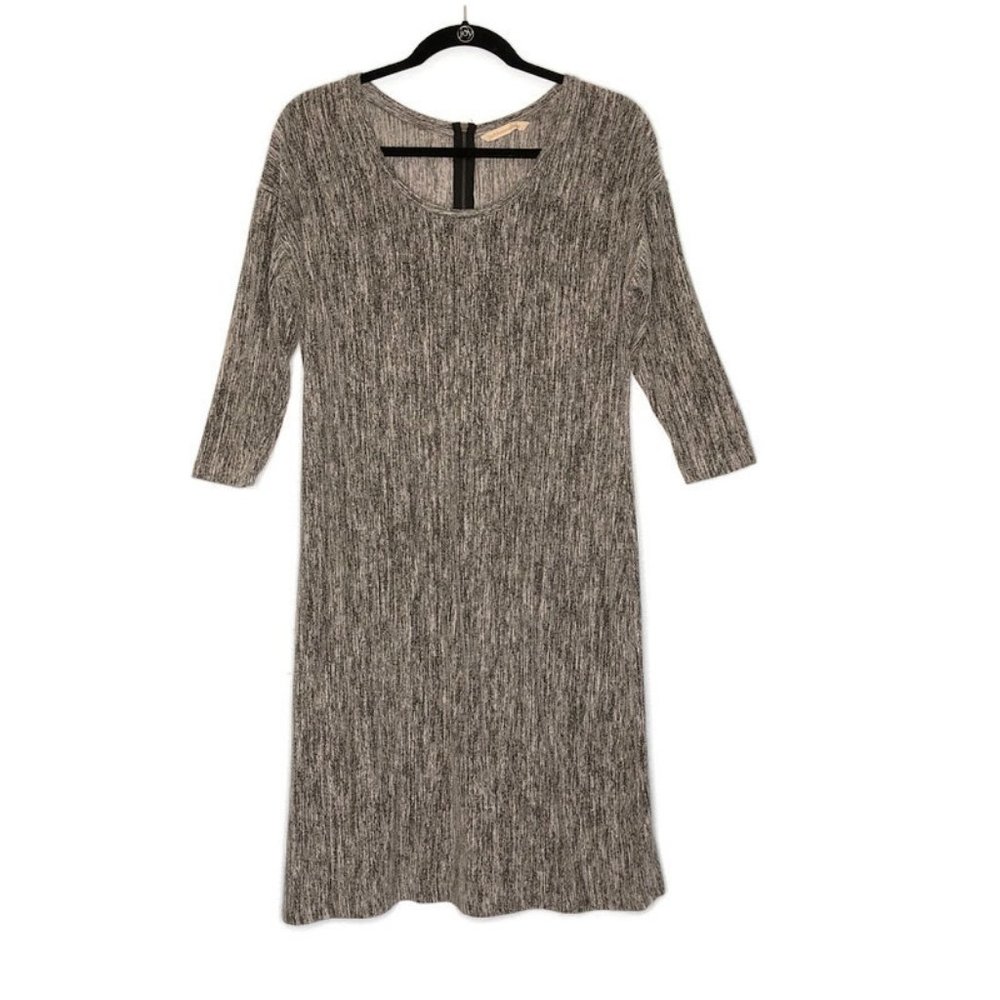 Soft Surroundings Gray Heathered 1/2 Sleeve Dress - Picture 1 of 4